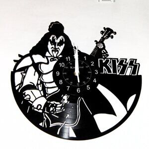 GENE SIMMONS KISS Vinyl Record Laser Cut Clock